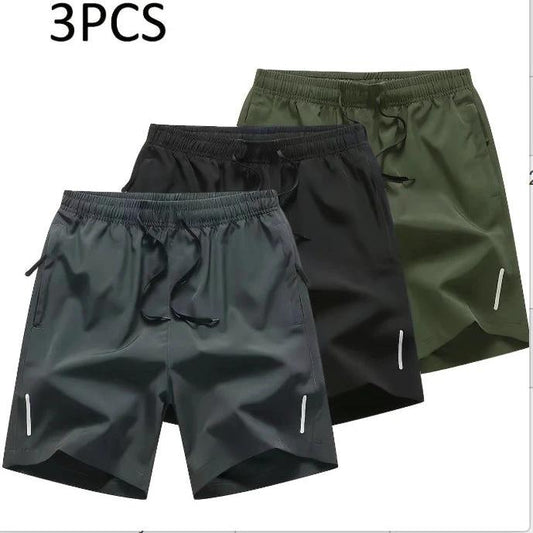Fashionable Zippered Pocket Casual Men's Shorts (Set Of 3) by GJG Denim