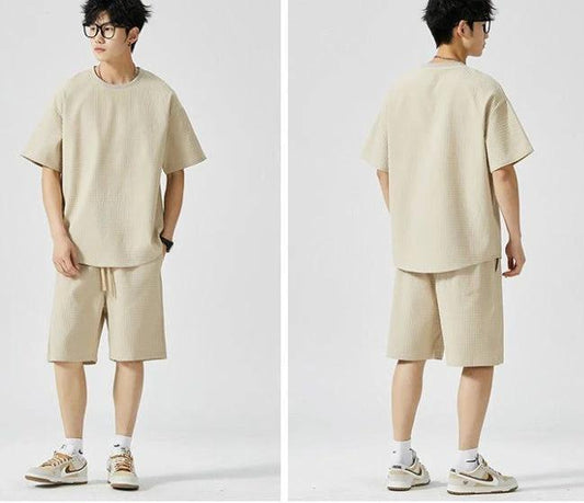 Pair With A Two Piece Set Of Loose Casual Sports Short Sleeved Shorts by GJG Denim