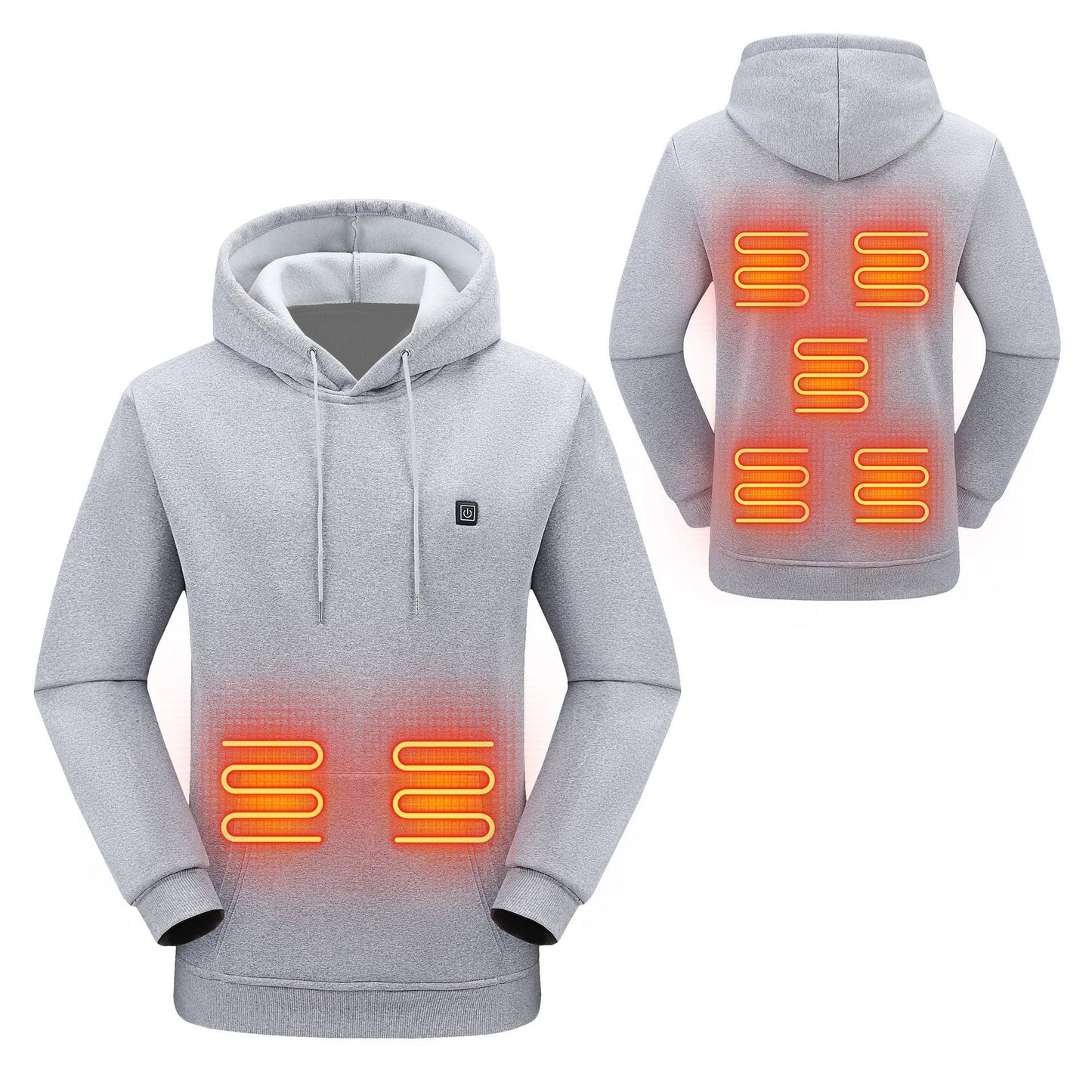 Men's Thermal Electric-Heated Hoodie With A 9-Zone Heating System by GJG Denim
