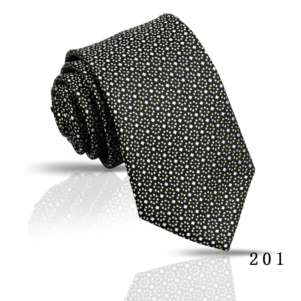 Men's Casual Polyester Jacquard Ties by GJG Denim