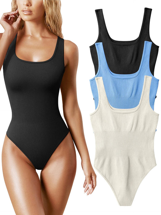 Women's Yoga Neck Sports Bodysuit by GJG Denim