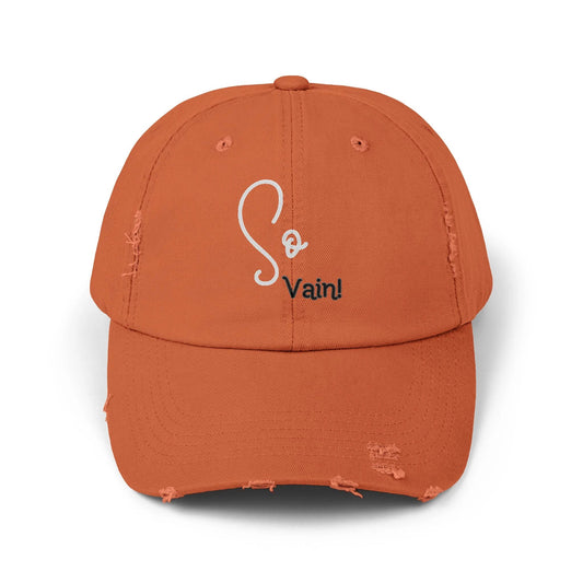 So vain Unisex Distressed Cap by Printify