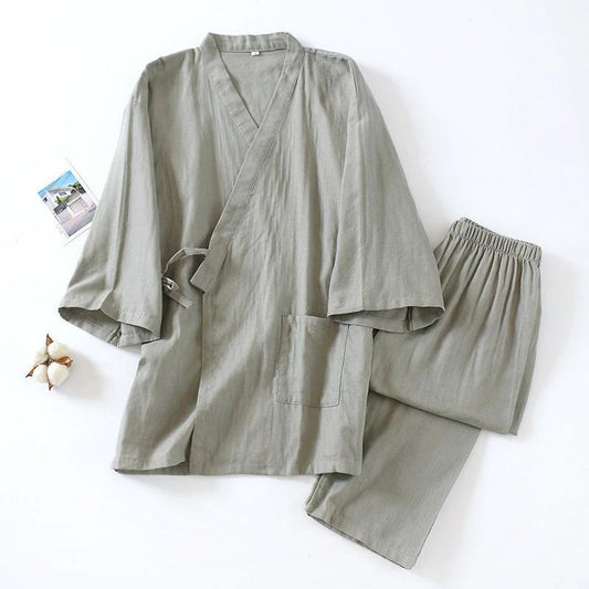Men's Pure Cotton Gauze Pajamas by GJG Denim