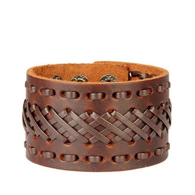Men's Multi-layer Vintage Cowhide Rope Bracelet by GJG Denim