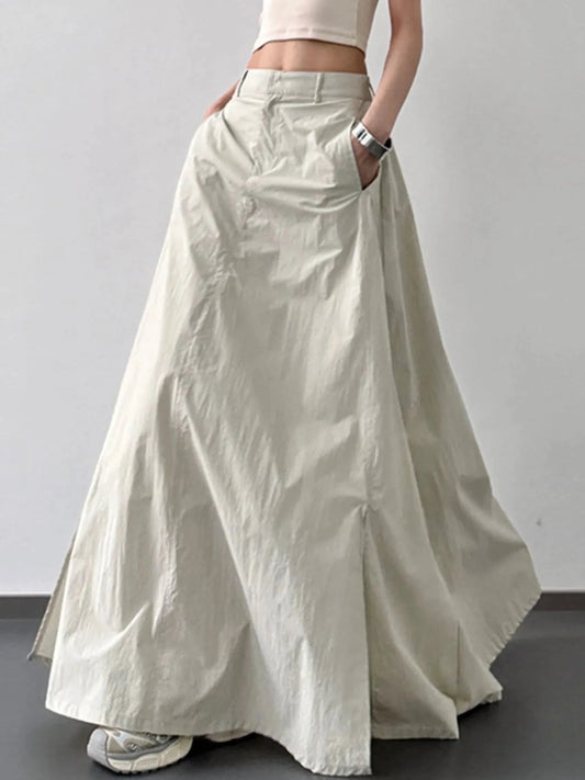 High Waist Slit Maxi Skirt by Lady Ros