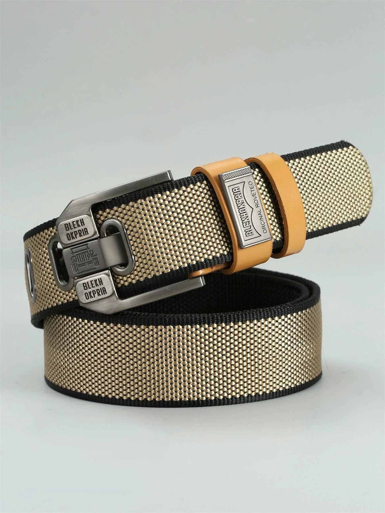 Men's Pin Buckle Casual Retro Canvas Belts by GJG Denim