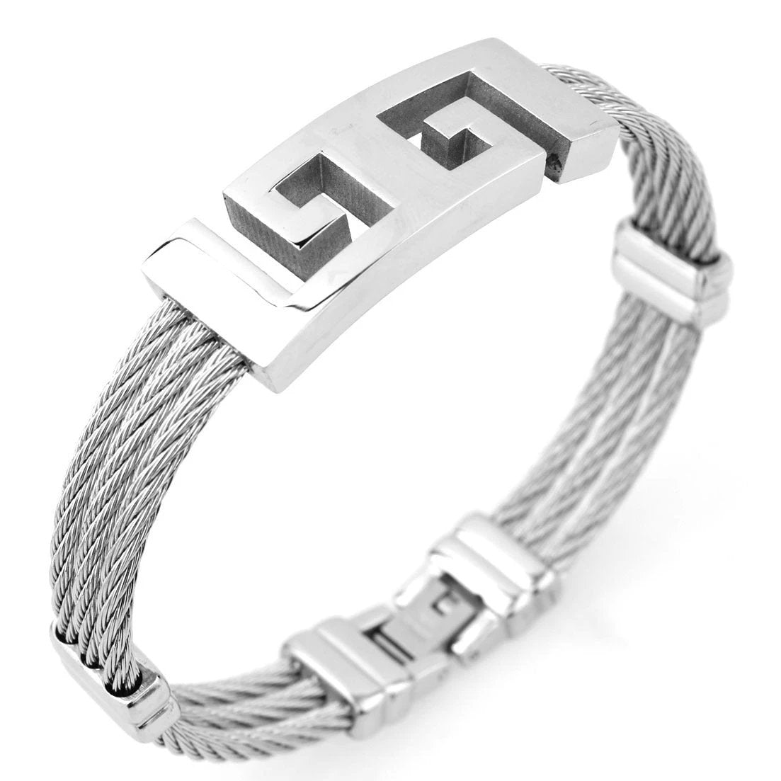 Three-ring Wire Braided Hemp Rope Bracelet For Men by GJG Denim