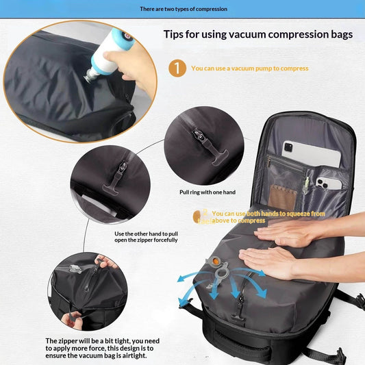 Men's Casual Travel Waterproof Laptop Backpack With Dry-Wet Separation by GJG Denim