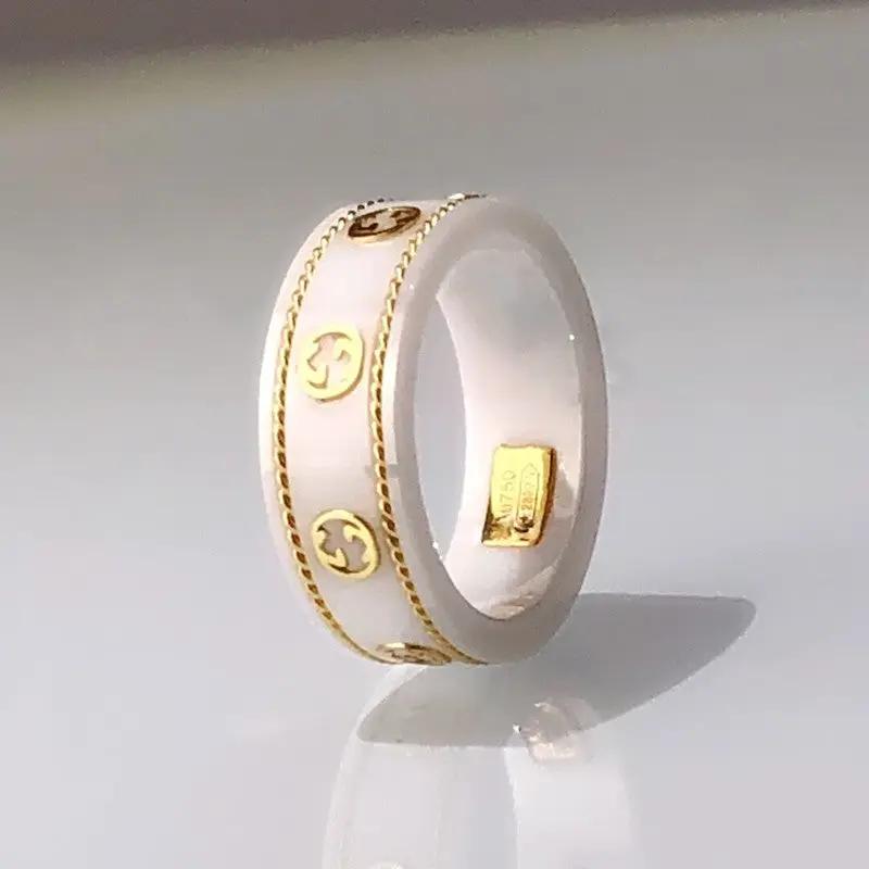 Retro Double G Letter Twist Edged Ring For Men by GJG Denim