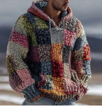 Loose-fitting Hooded Sweater For Men by GJG Denim