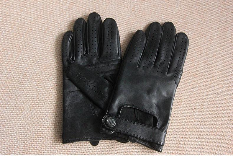 Sheepskin Leather Touch Screen Gloves For Men by GJG Denim