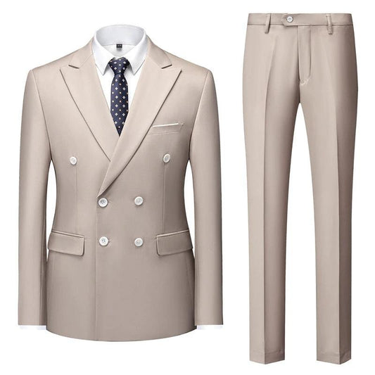Men's Fashion Casual Solid Color Two-piece Set by GJG Denim