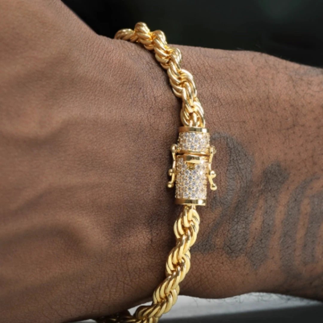 Men's Gold Twist Bracelet by GJG Denim