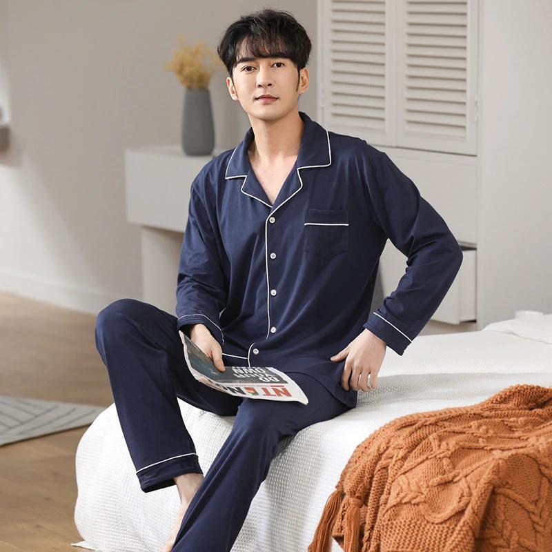 Men's Long Sleeve Pajamas by GJG Denim