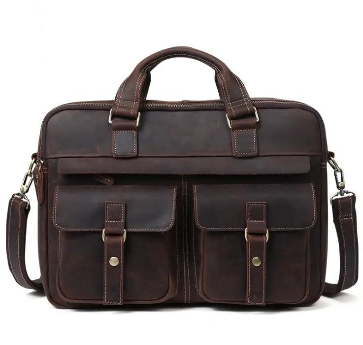 Genuine Retro 15.6 inch Laptop Bag For Men by GJG Denim