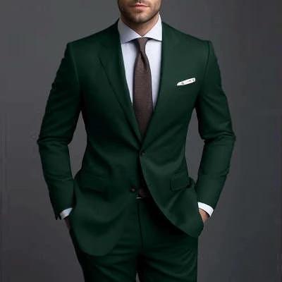 Men's Casual Business Two-piece Suit by GJG Denim