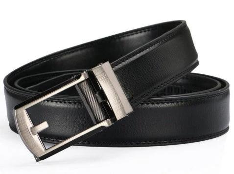 Men's Automatic Buckle Two-layer Cowhide Leather Belt by GJG Denim