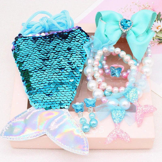 Children's Ornament Set Cartoon Fishtail Bag Gift Box by GJG Denim