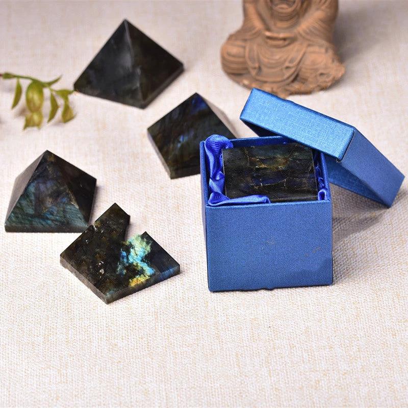 Natural Elongated Moonstone Pyramid Polished Desk Accessories by GJG Denim
