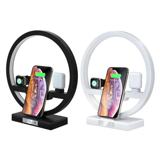 Fast Charging 4 in 1 Bedside Lamp Wireless Charger Bracket by GJG Denim