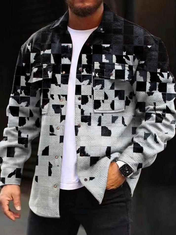 3D Digital Printing Coat Autumn Fashion Casual Men's Jacket by GJG Denim