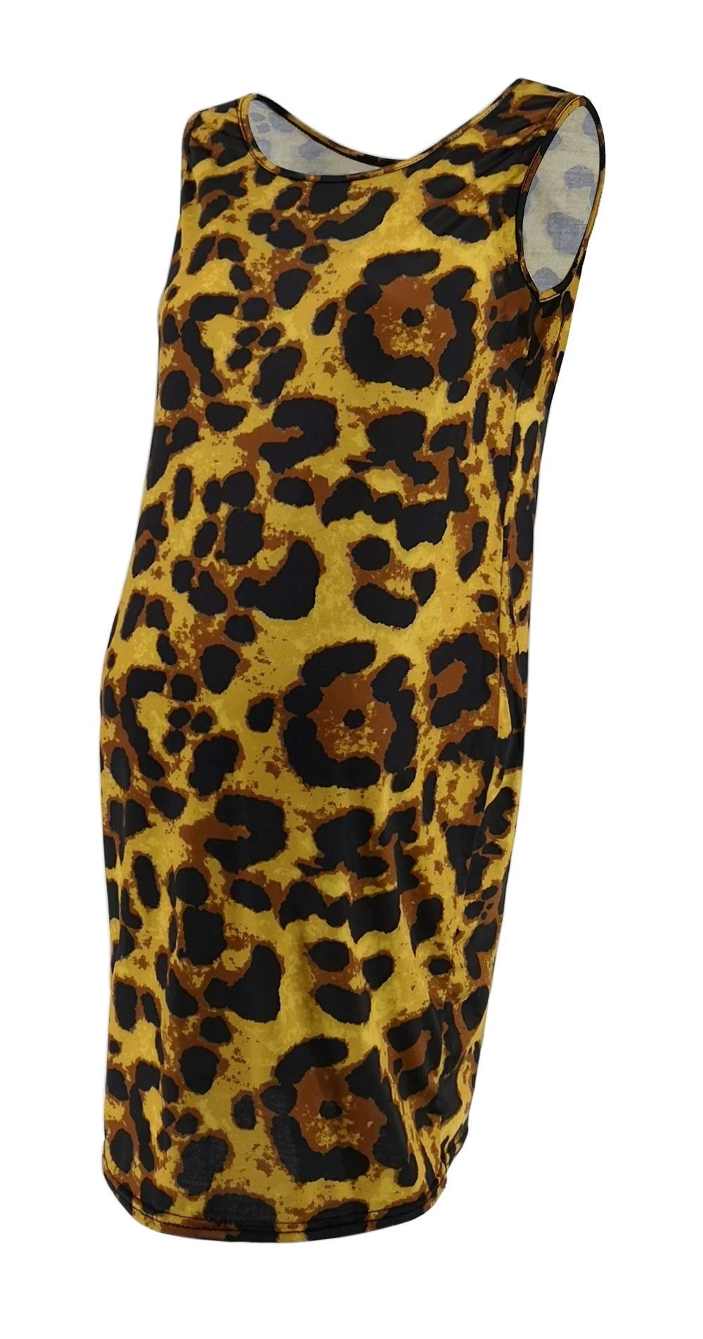 Leopard Dress Summer Sleeveless Pregnant Women by GJG Denim