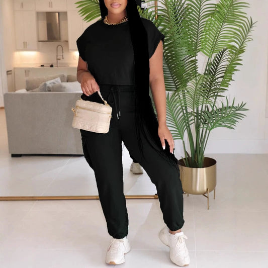 European And American Leisure Suit Top And Trousers by GJG Denim