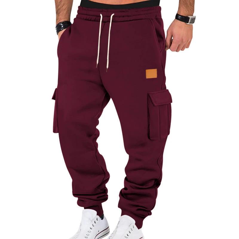 Men's Sports Multi-pocket Cargo Sweatpants by GJG Denim