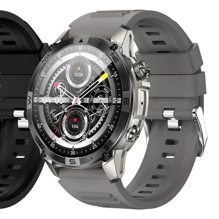 Multifunctional Altitude Pressure Compass Heart Rate Blood Oxygen Sports Waterproof GPS Smart Watch For Men by GJG Denim