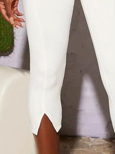 Women's Fashion High-Waist Tight Split Flare Pants by GJG Denim