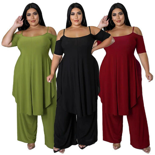 Arrival Solid-color Sexy Camisole Two-piece Set by GJG Denim