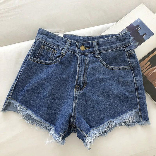 New Loose All-matching Denim Shorts Women by GJG Denim