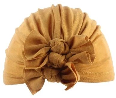 Pleated bowknot baby hat by GJG Denim