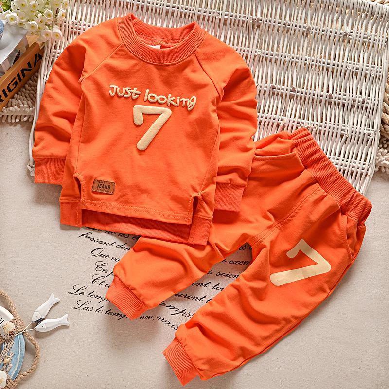 Baby cotton long-sleeved trousers two-piece suit by GJG Denim