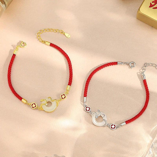 New Original Coin Spirit Snake Red Rope Bracelet by GJG Denim