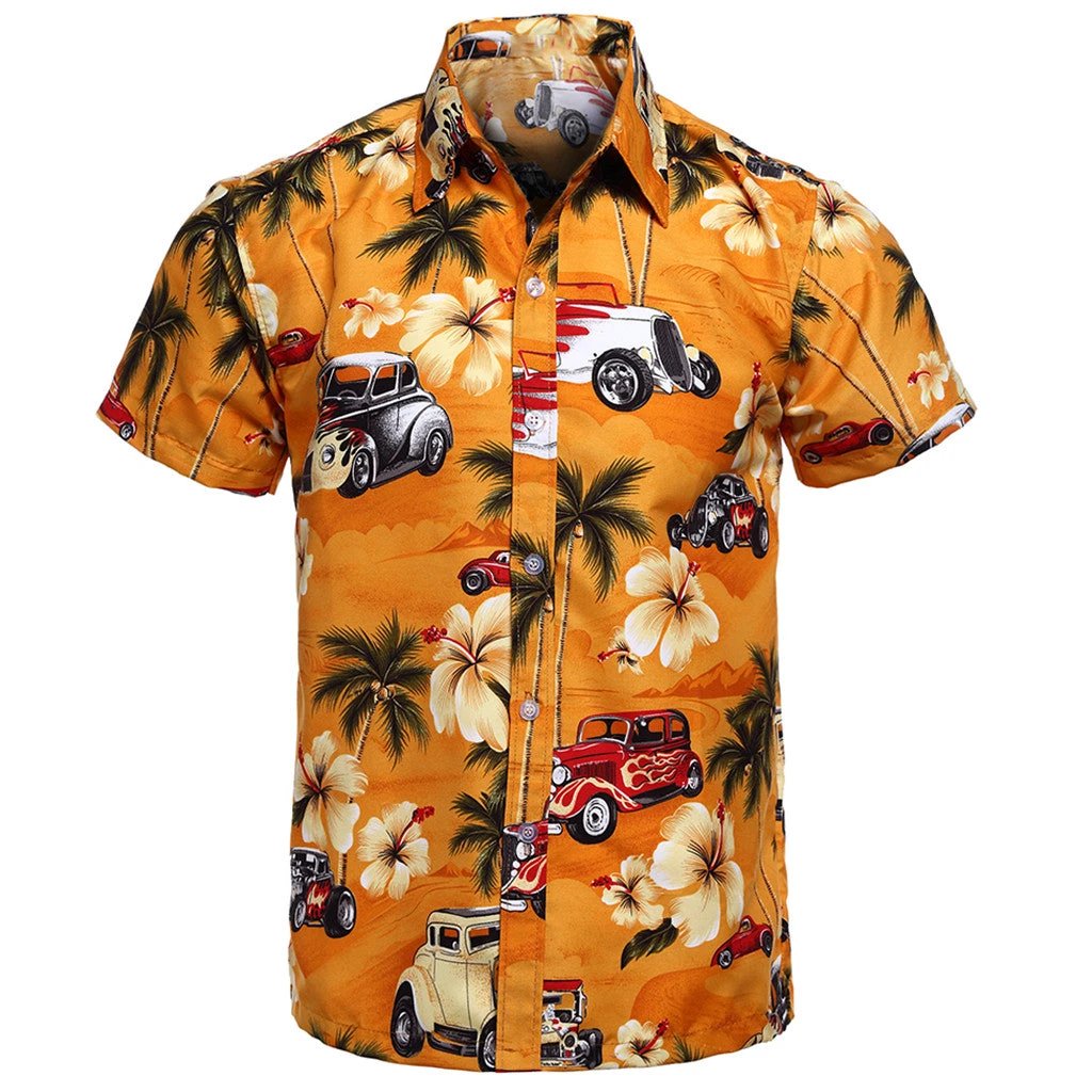 Men's Beach Print Shirt by GJG Denim