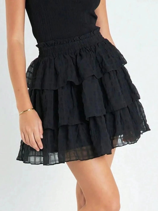 Ruffle Layered Mini Skirt by Lady Ros