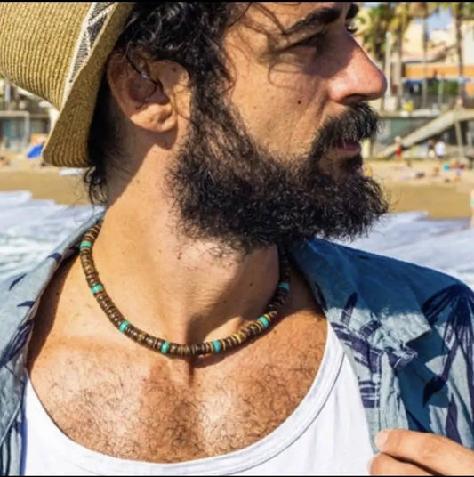 Beach Bohemian Necklace For Men by GJG Denim