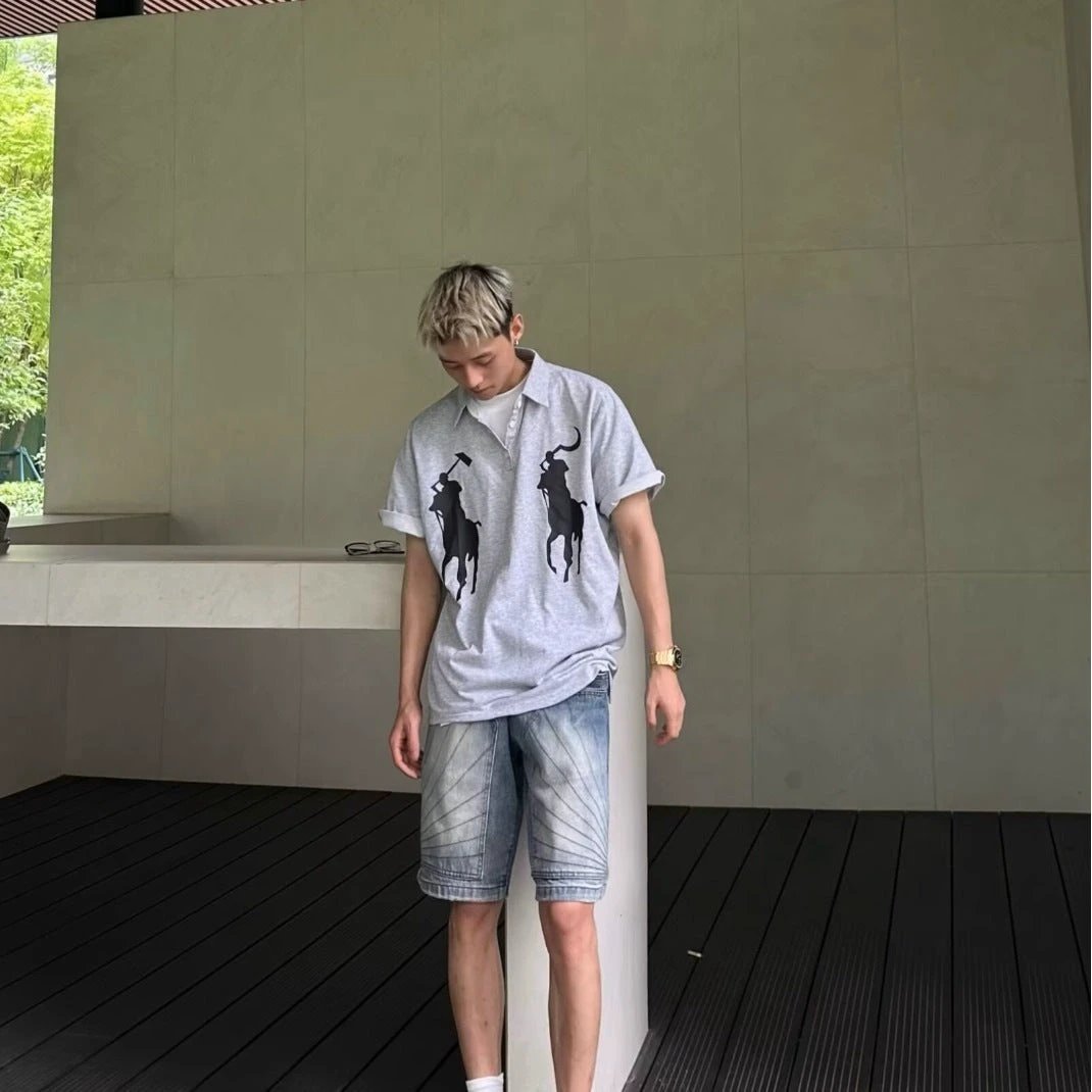 American Retro Do The Old Cowboy Shorts For Men And Women by GJG Denim