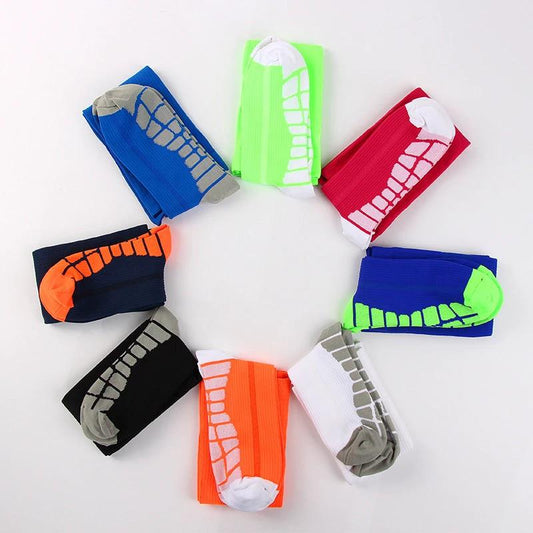Men's Sports Multi-color Gradient Long Tube Compression Socks by GJG Denim