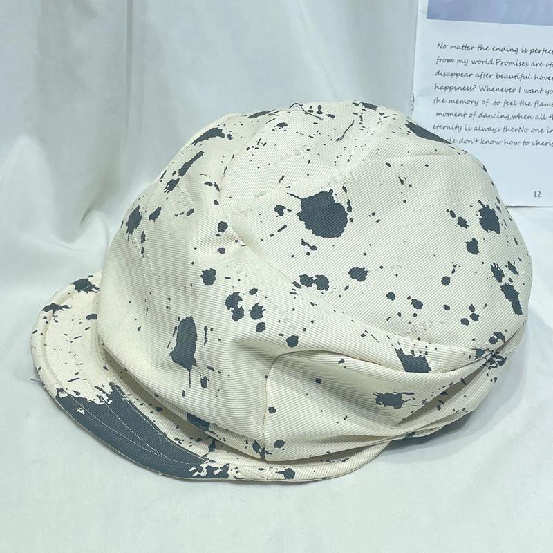 American-style Retro Chic Leopard-print Beret For Women by GJG Denim