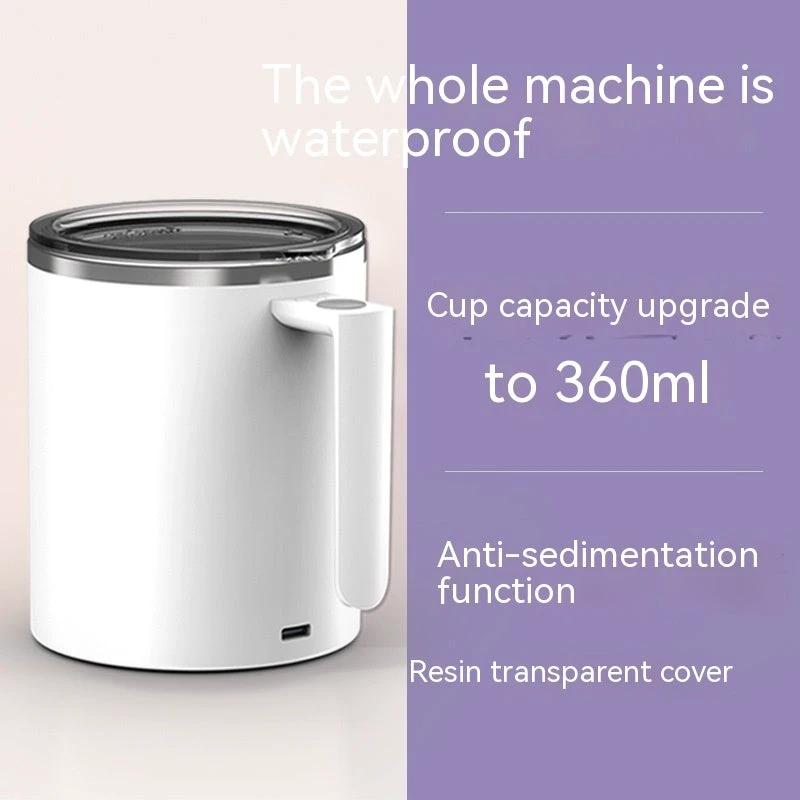 Portable Smart Magnetic Automatic Mixing Coffee Cup Rechargeable Rotating Home Office Travel Stirring Cup by GJG Denim