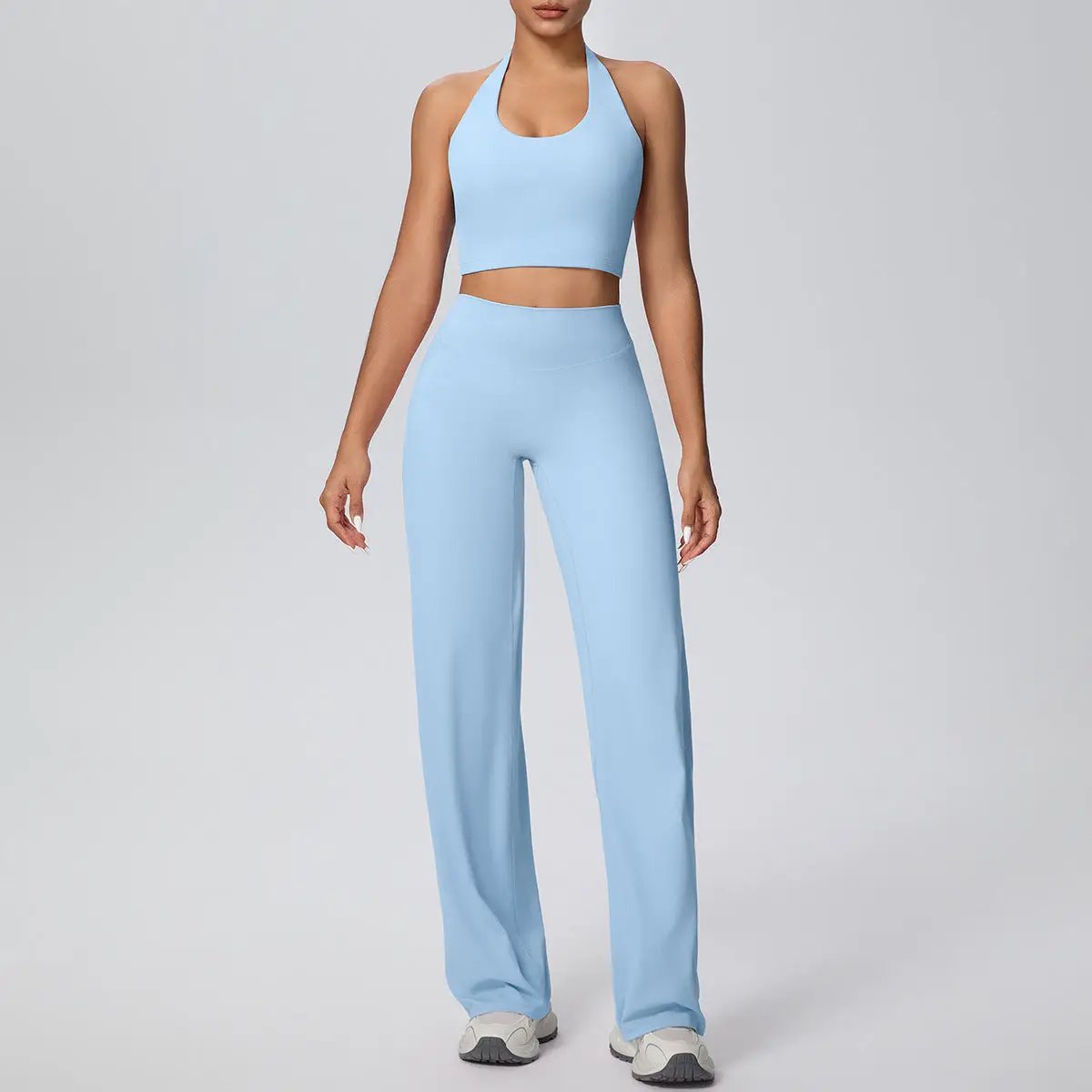 Women's Two-Piece Sports Running Fitness Outfit Set by GJG Denim