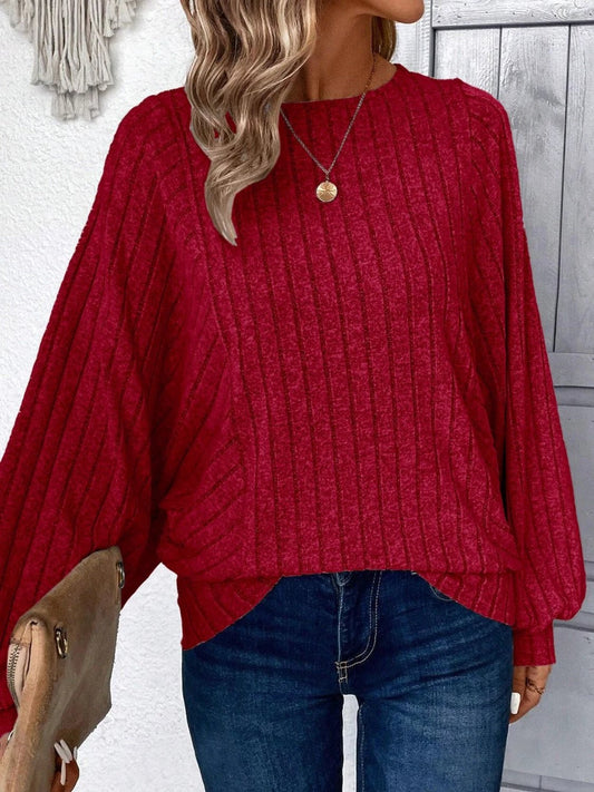 Plus Size Round Neck Batwing Sleeve T-Shirt by Lady Ros