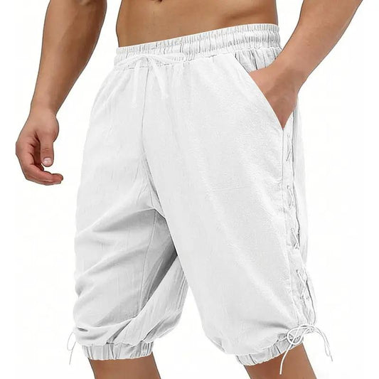 Men's Loose Casual Drawstring Shorts by GJG Denim