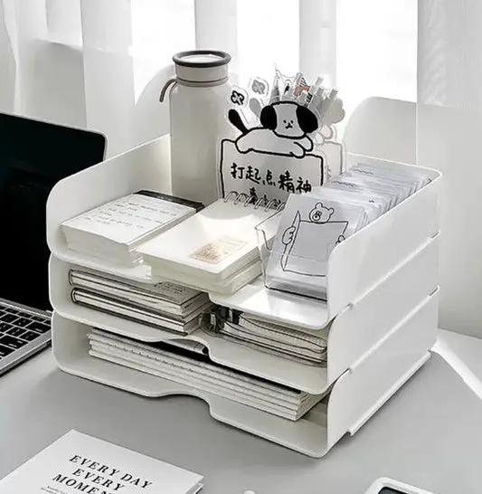 Desktop Storage Box Transparent Acrylic Desk Storage Rack by GJG Denim