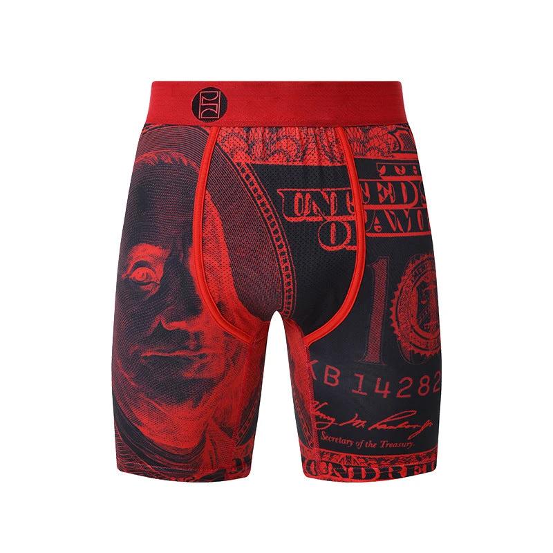 Cartoon Printed Quick-dry Men's Sports Fitness Extended Underwear by GJG Denim