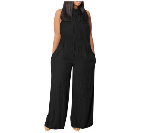 Wide-leg Sleeveless Jumpsuit by GJG Denim