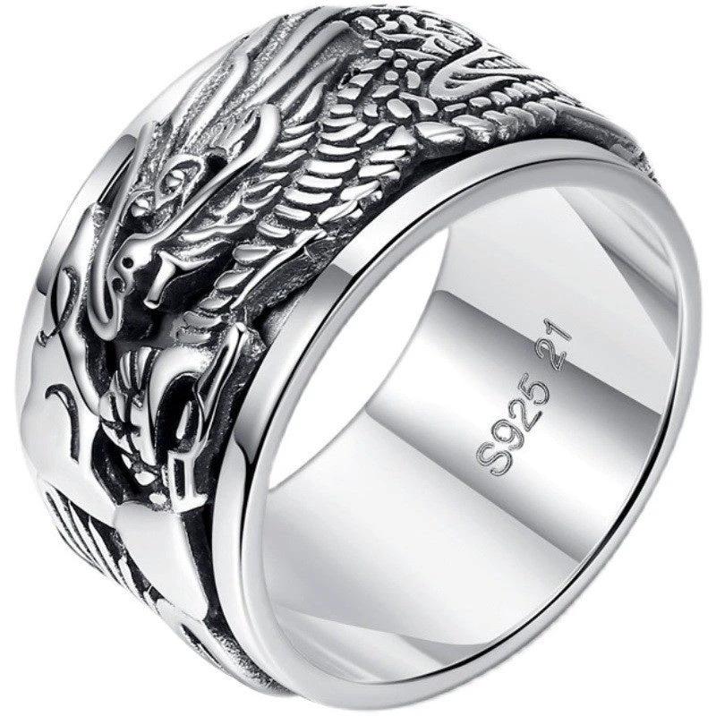 Men's Rotating Dragon Ring by GJG Denim