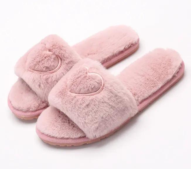 Plush slippers for women by GJG Denim